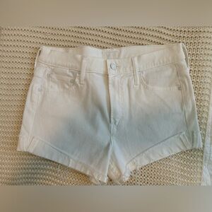 Mother Denim White Cut off Cuffed Shorts Size 27